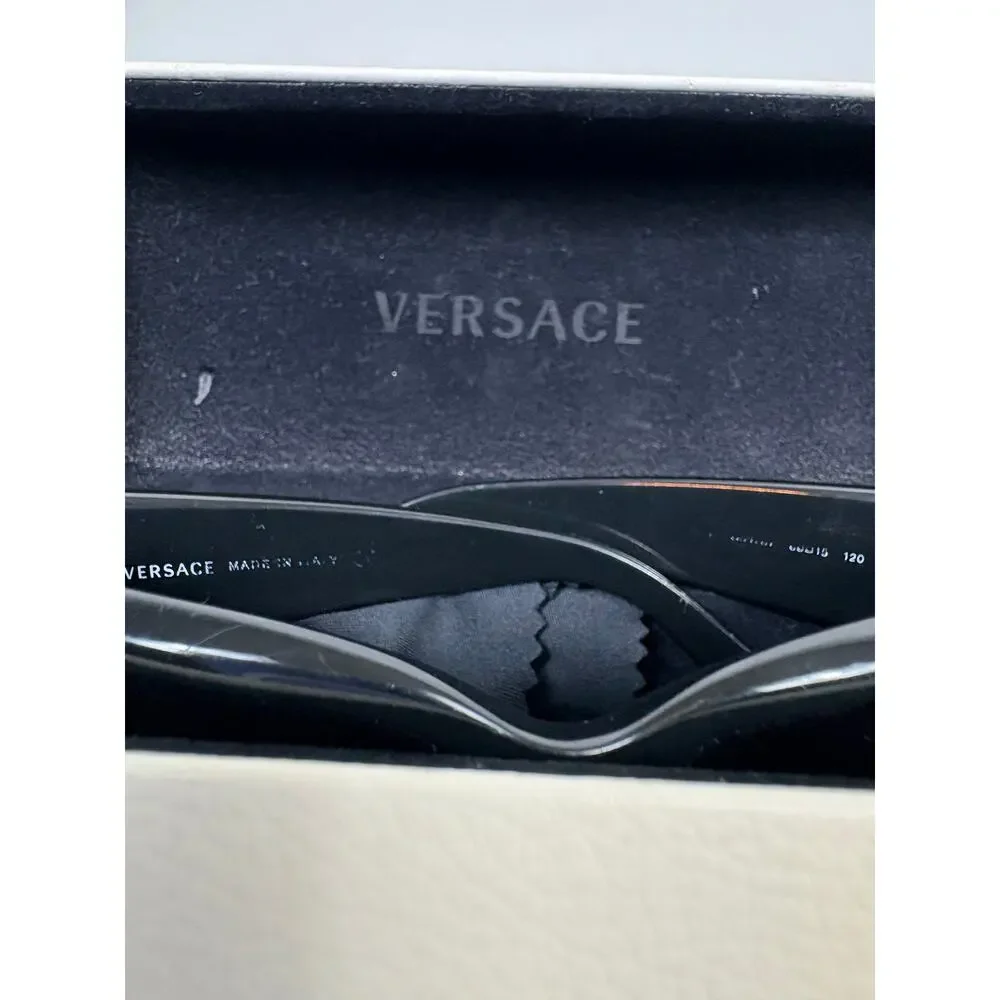 Versace Sunglasses Black Silvercoin Medusa Swarovski Crystals